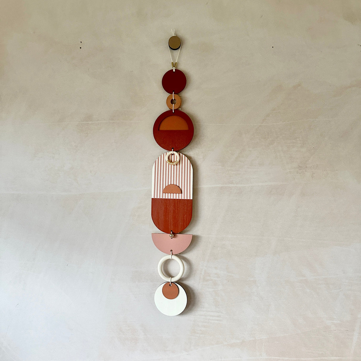 Warm Tones Geometric Wall Hangings – Luxury Mid‑Century Wood Art