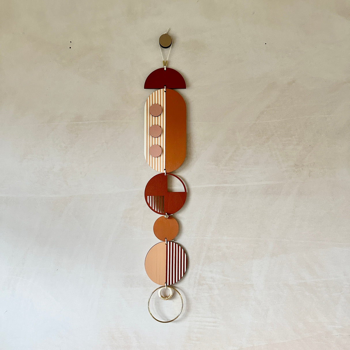 Warm Tones Geometric Wall Hangings – Luxury Mid‑Century Wood Art