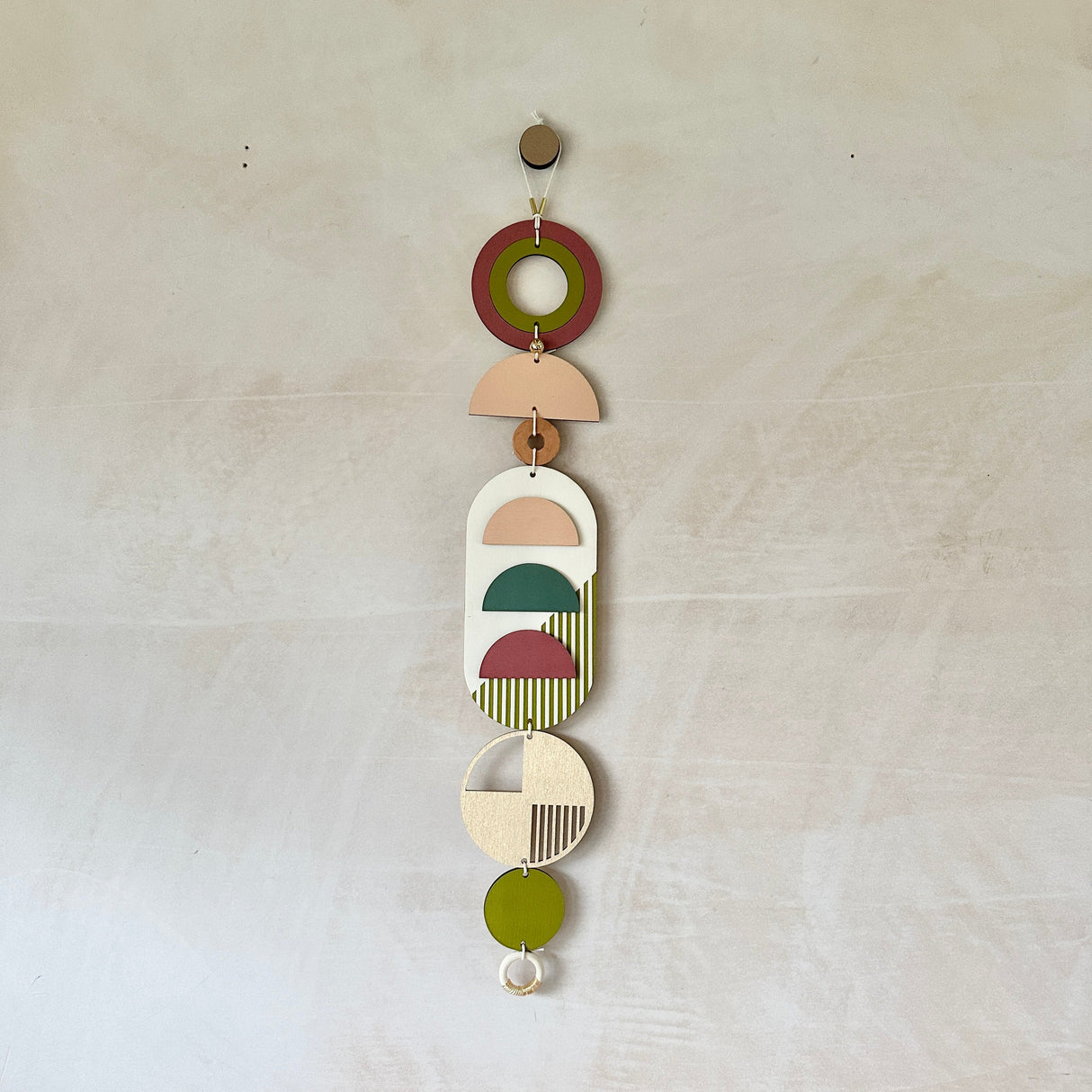 Eclectic Geometric Wall Hanging | Luxury Mid‑Century Slim Tapestry