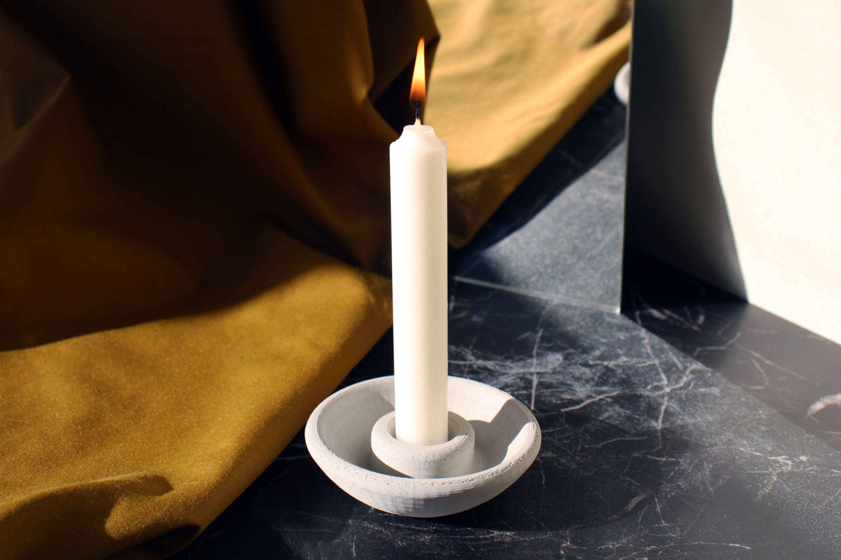 Gloria Home Concrete Round Candle Holder