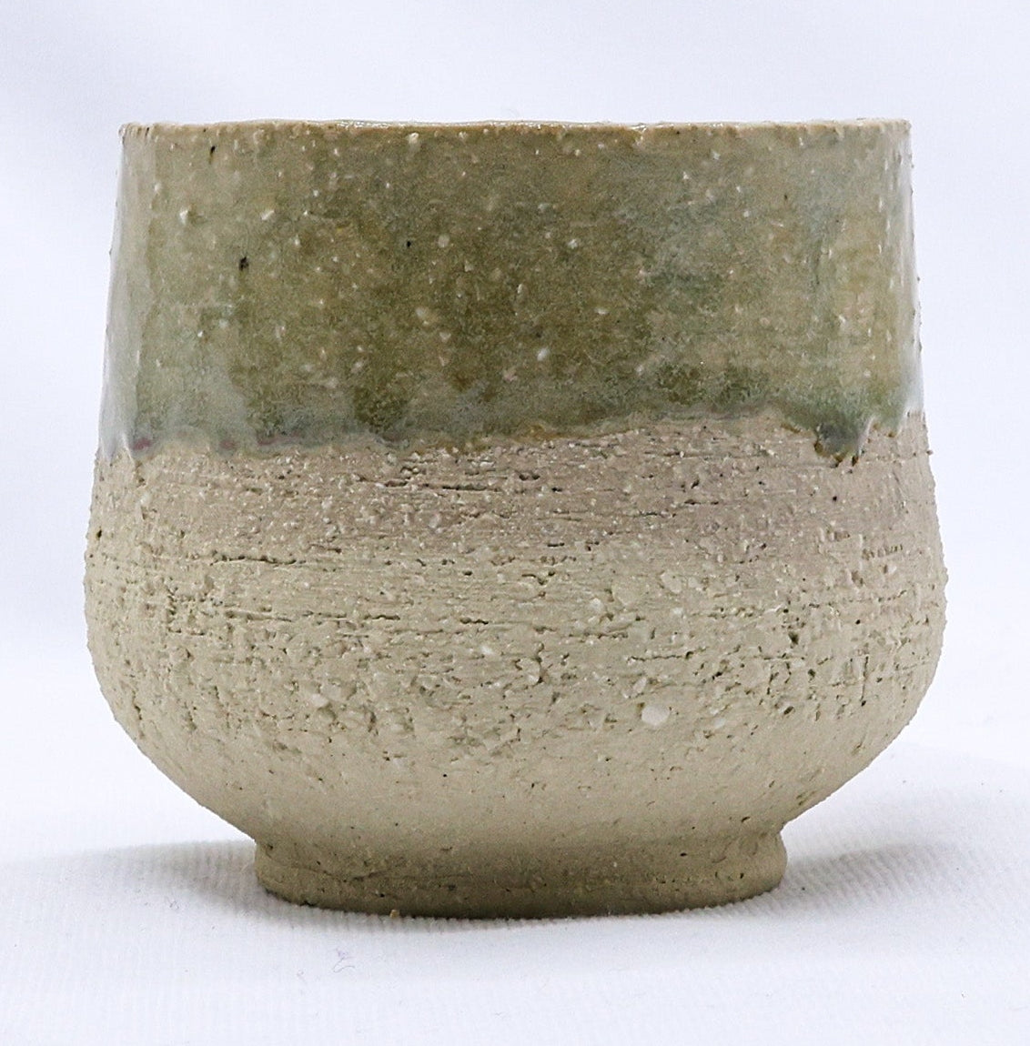 Beige Tazza Handmade Ceramic Milled Stoneware Cappucino Mug