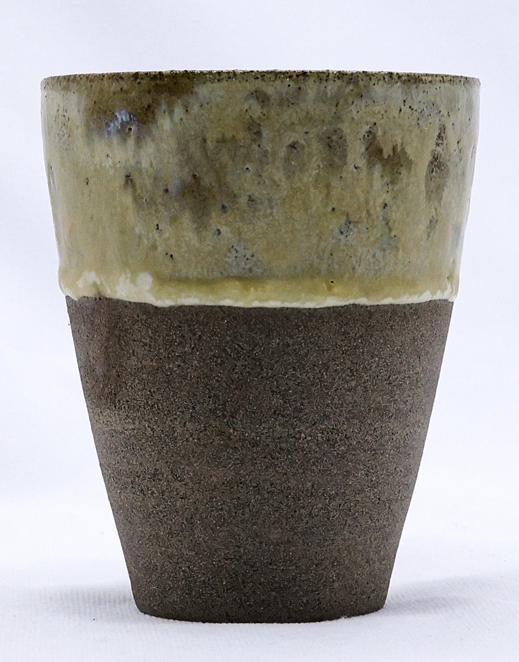 TerraBlu Quadra Handmade Ceramic Smoked Grey Stoneware Tall Ceramic Cup