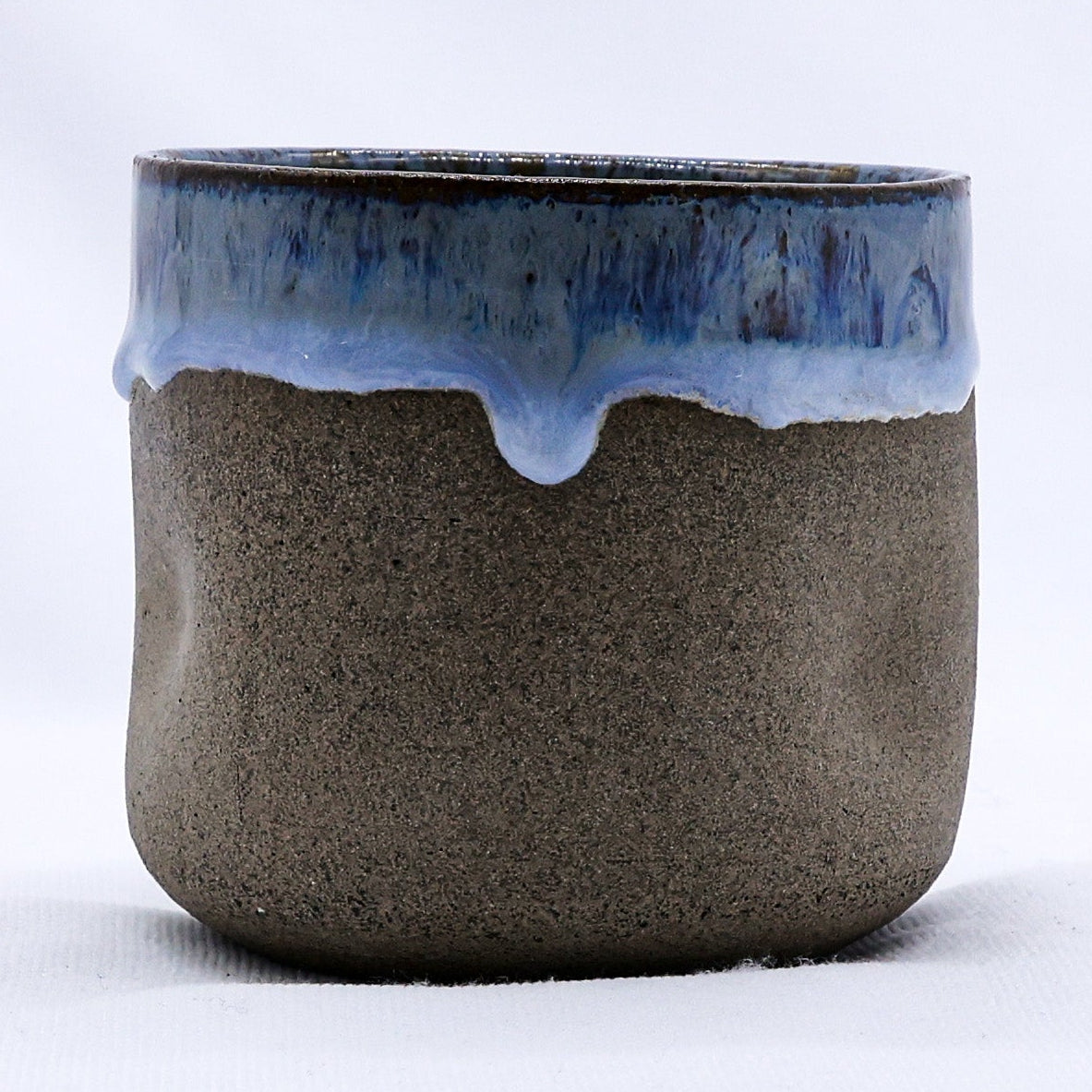 Blunero Goccio Handmade Ceramic Smoked Grey Stoneware Short Cup