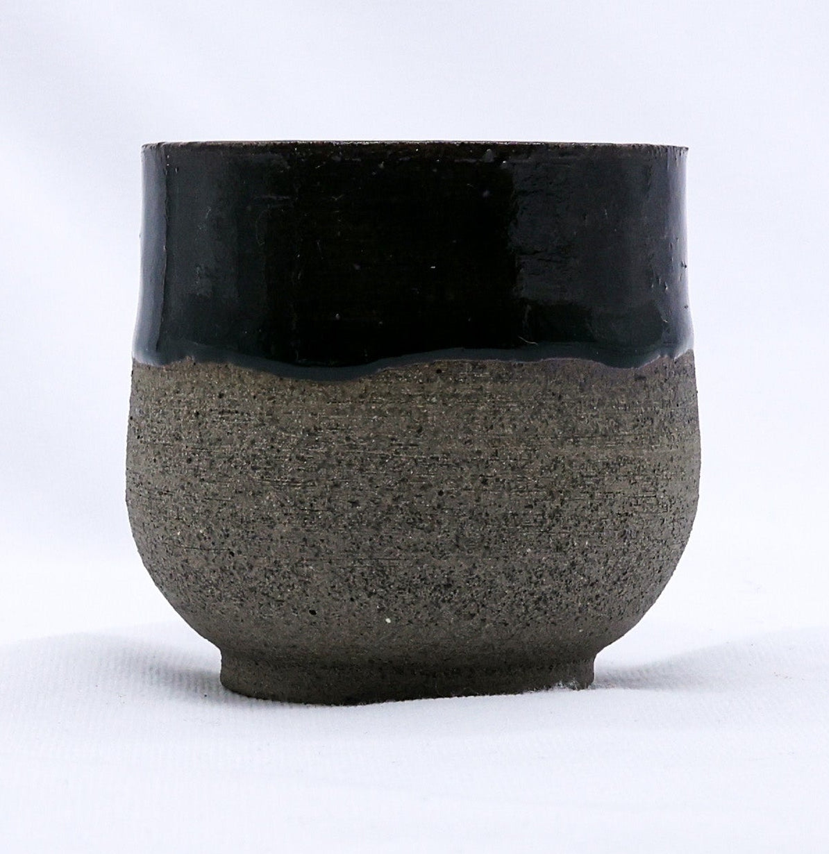Bluverde Tazza Handmade Ceramic Smoked Grey Stoneware Short Cup