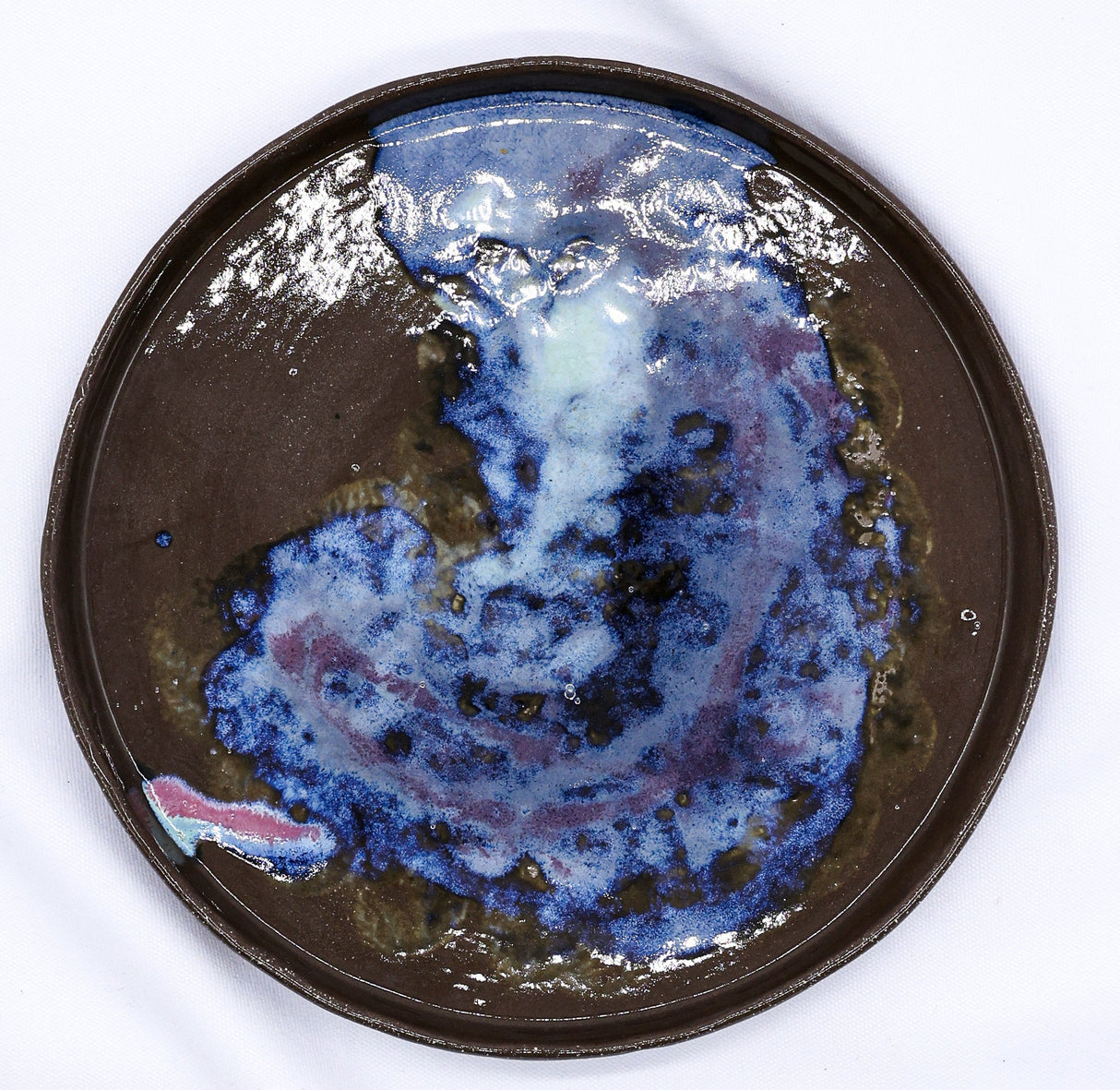 Nebula Smoked Grey Large Stoneware Handmade Ceramic Dinner Plate - 27cm