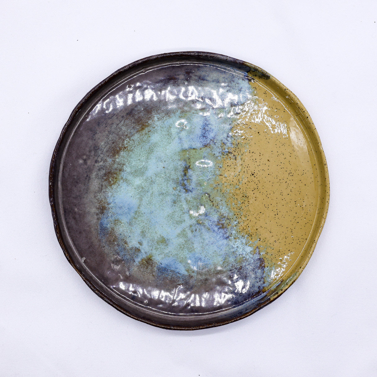 Shoreline Stoneware Handmade Ceramic Dinner Plate - 23cm
