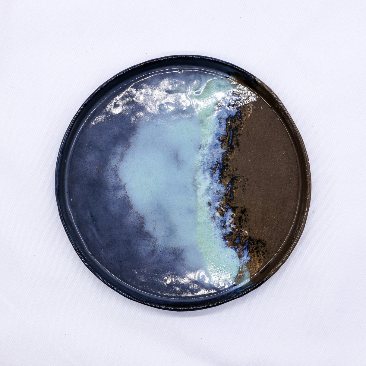 Seabrook Smoked Grey Large Stoneware Handmade Ceramic Dinner Plate - 23cm