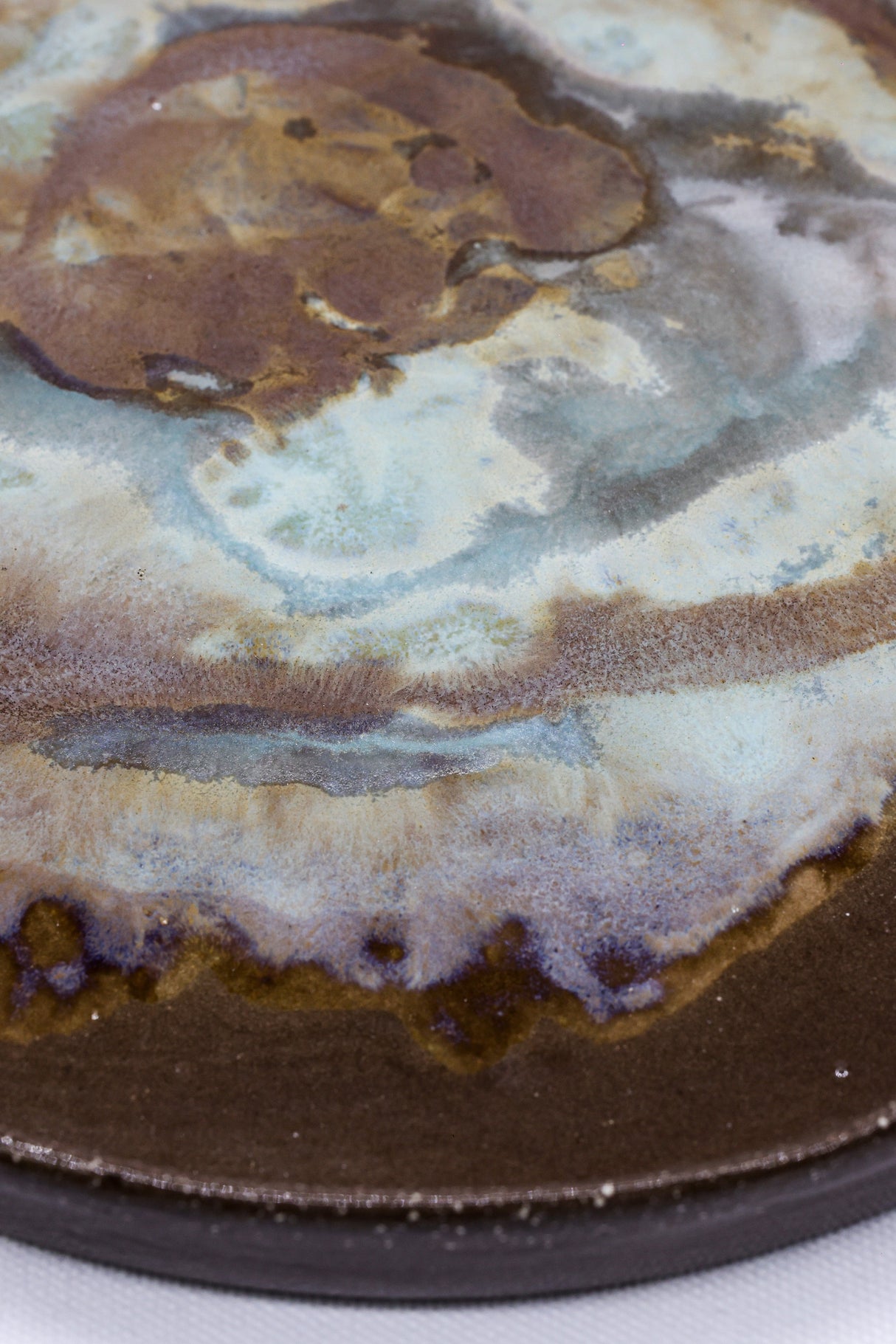 Tidepool Smoked Grey Large Stoneware Handmade Ceramic Dinner Plate - 23cm