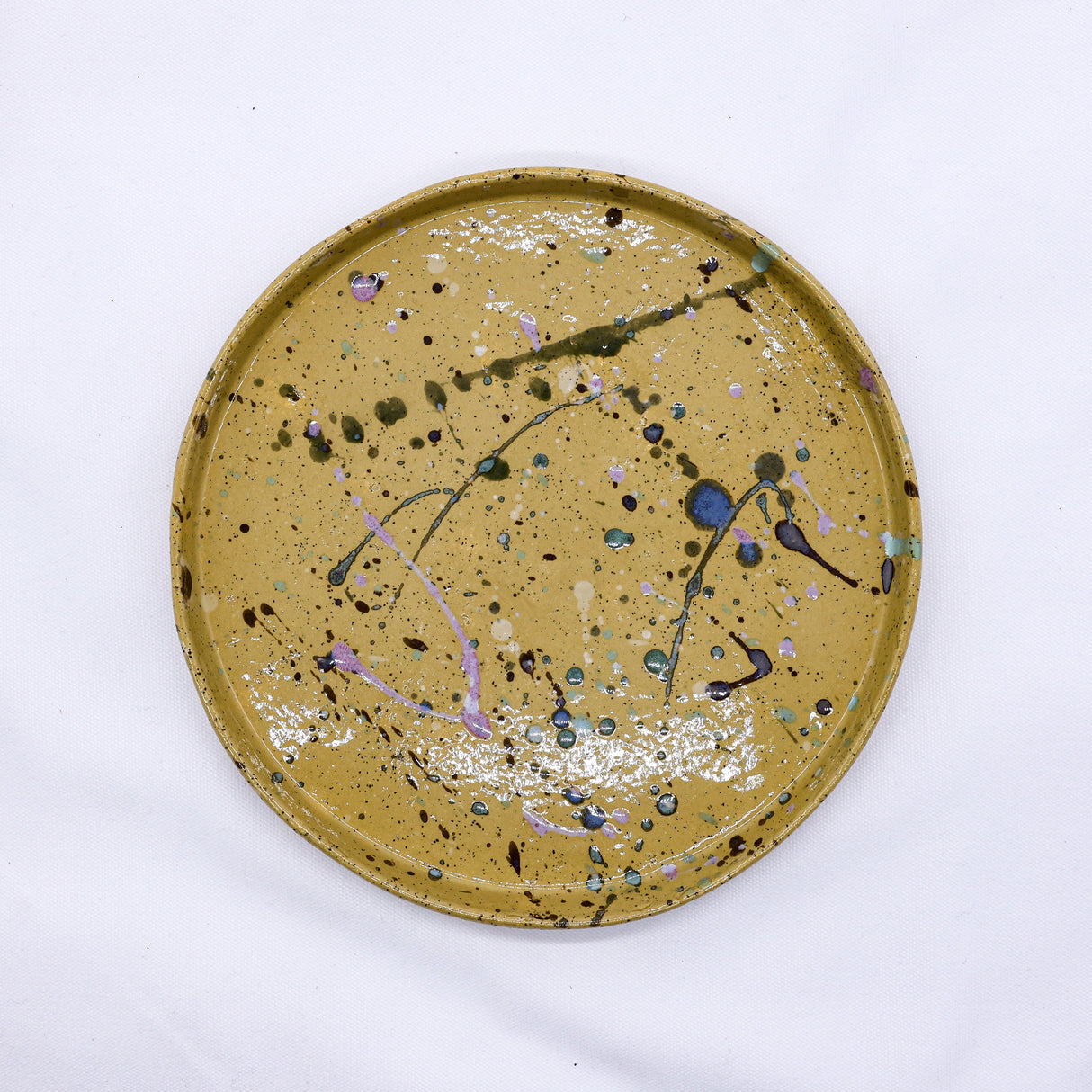 Oliva Stoneware Handmade Ceramic Dinner Plate - 23cm