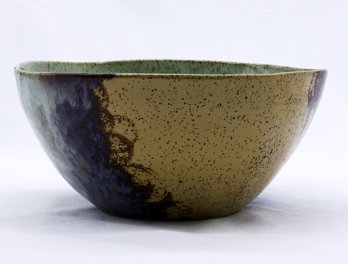 Large Saltwater Lavender Handmade Ceramic Stoneware Dinner Bowl
