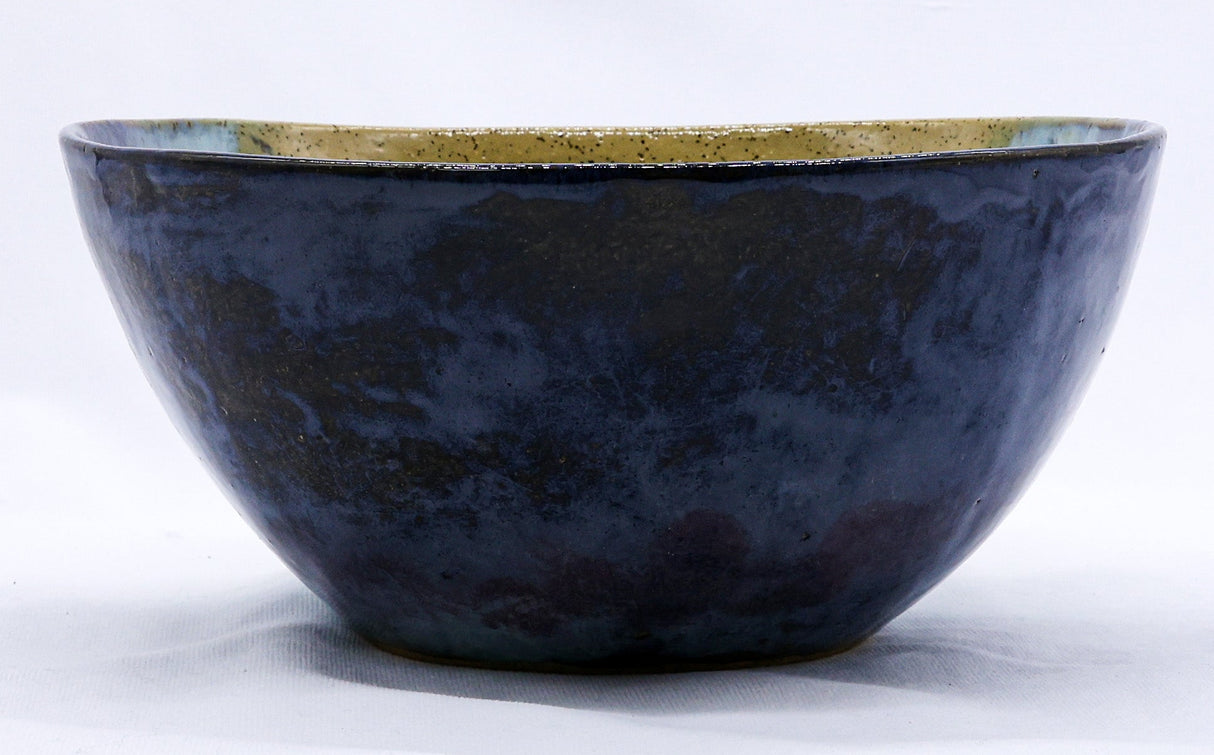 Large Ochre Tide Speckle Handmade Ceramic Stoneware Dinner Bowl