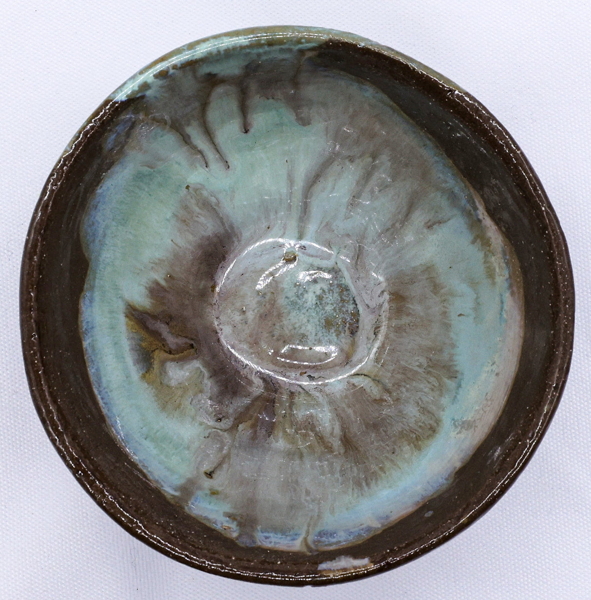 Small Stone Reef Blue Handmade Ceramic Stoneware Dinner Bowl