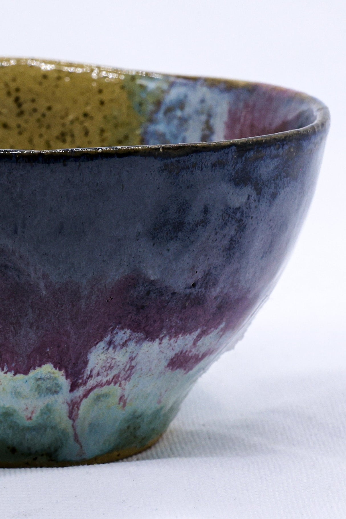 Small Ochre Tide Speckle Handmade Ceramic Stoneware Dinner Bowl