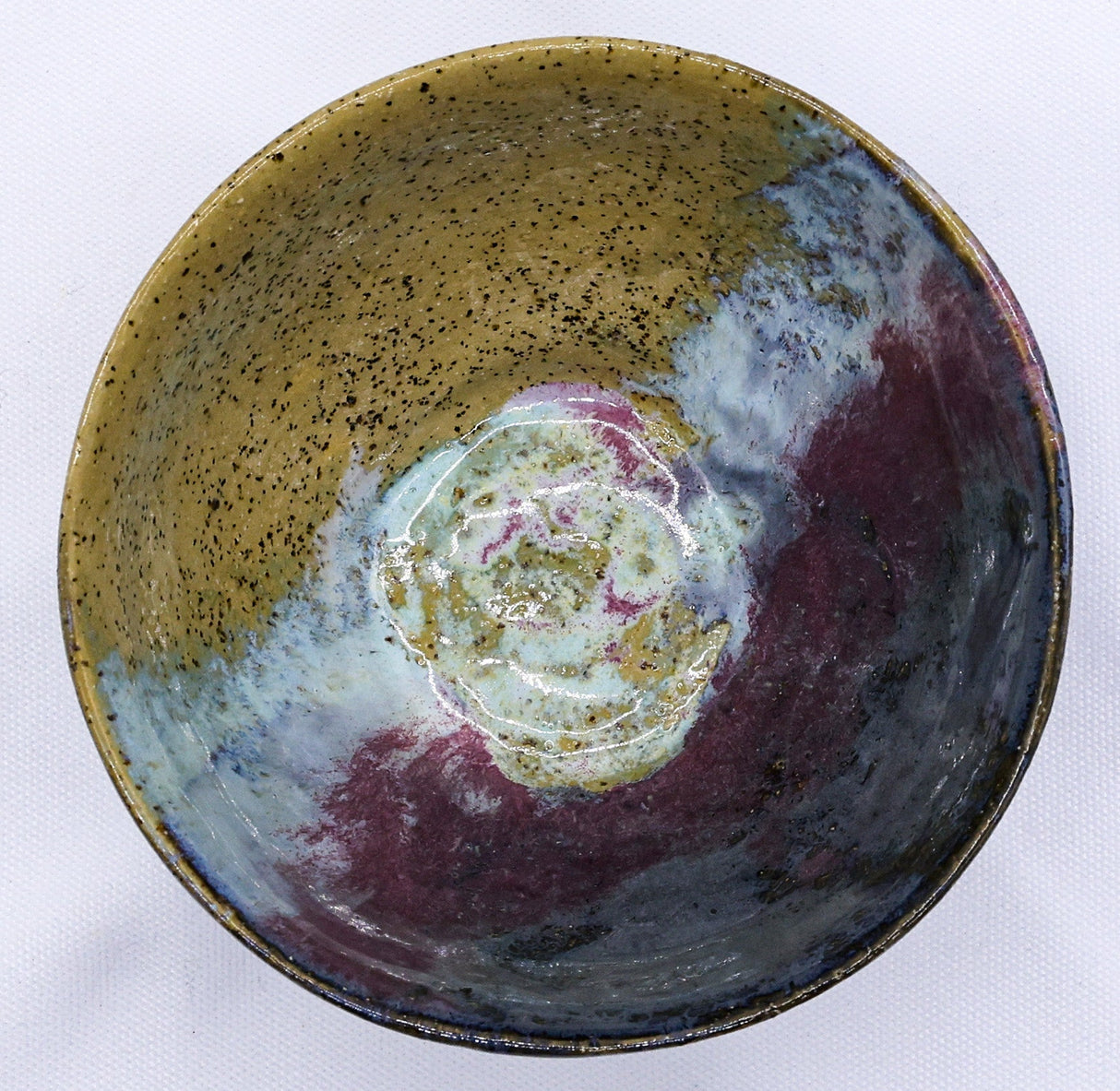 Small Ochre Tide Speckle Handmade Ceramic Stoneware Dinner Bowl