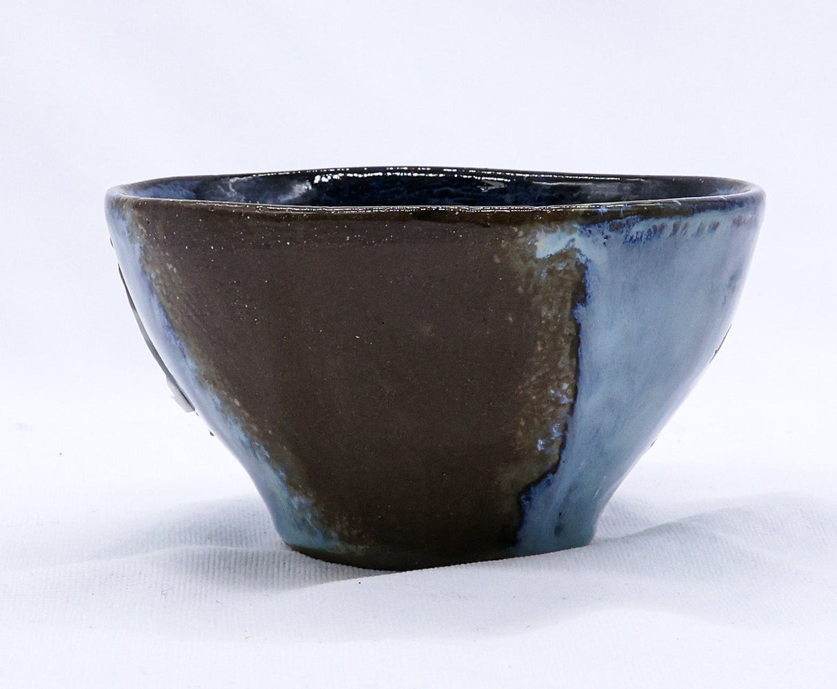 Small Smoked Grey Cold Aegean Fade Handmade Ceramic Stoneware Dinner Bowl