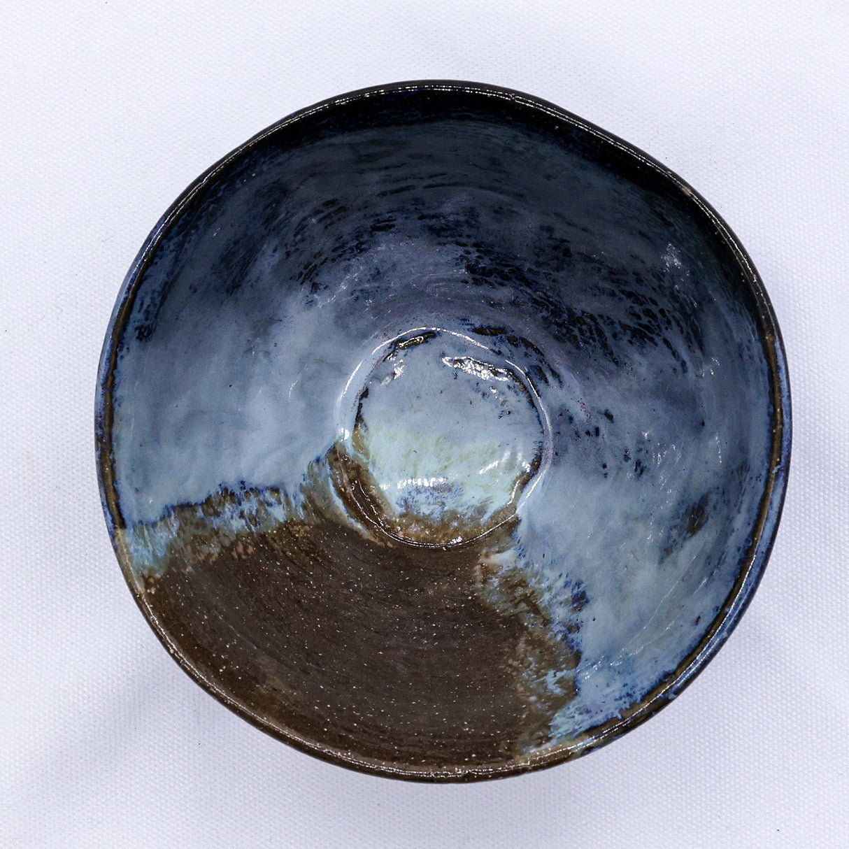 Small Smoked Grey Cold Aegean Fade Handmade Ceramic Stoneware Dinner Bowl