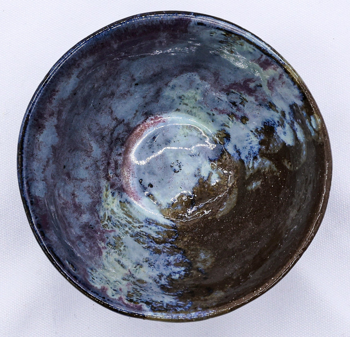Small Smoked Grey Plum Sea Mist Handmade Ceramic Stoneware Dinner Bowl