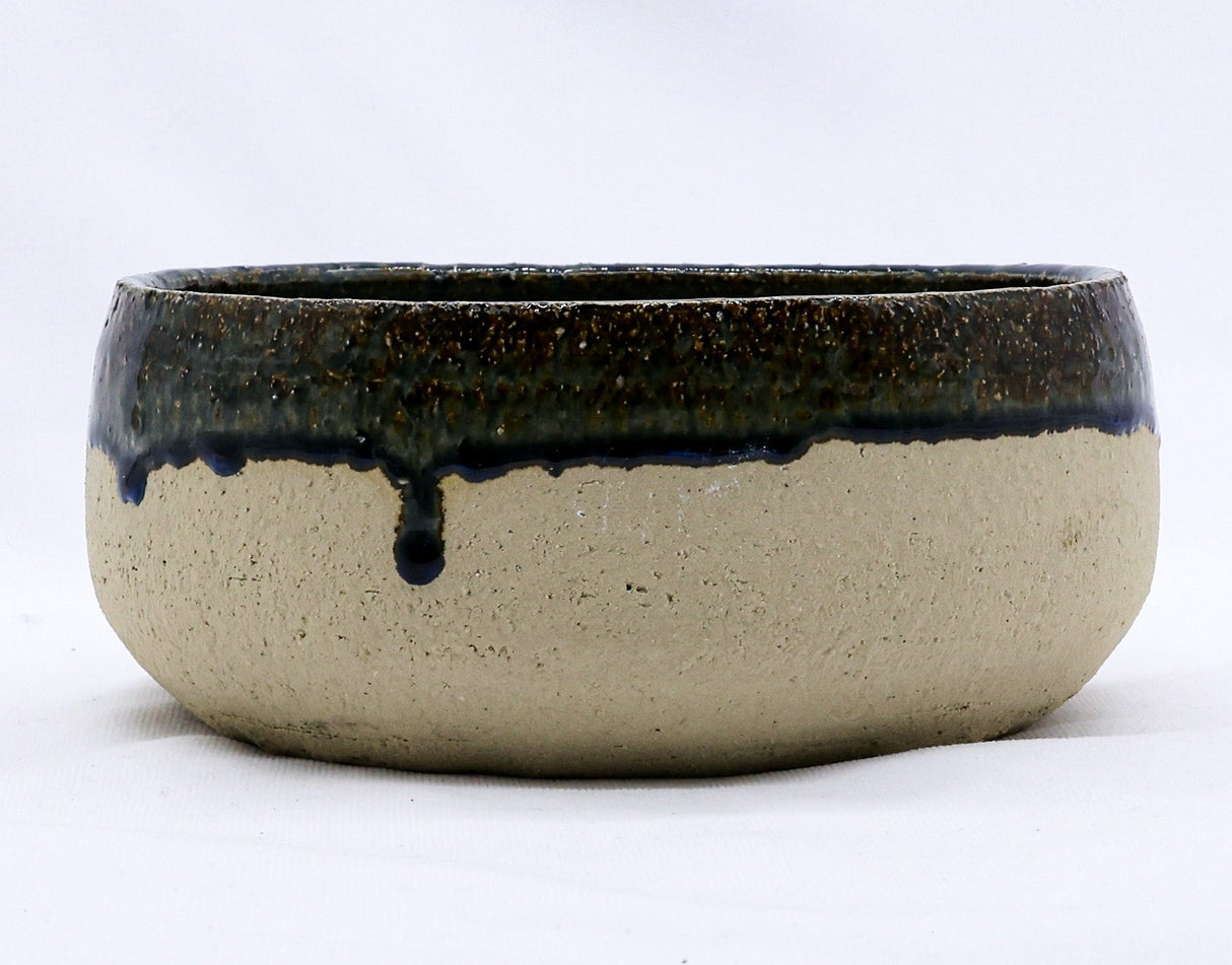 Handmade Ceramic Dark Blue Pasta Bowl