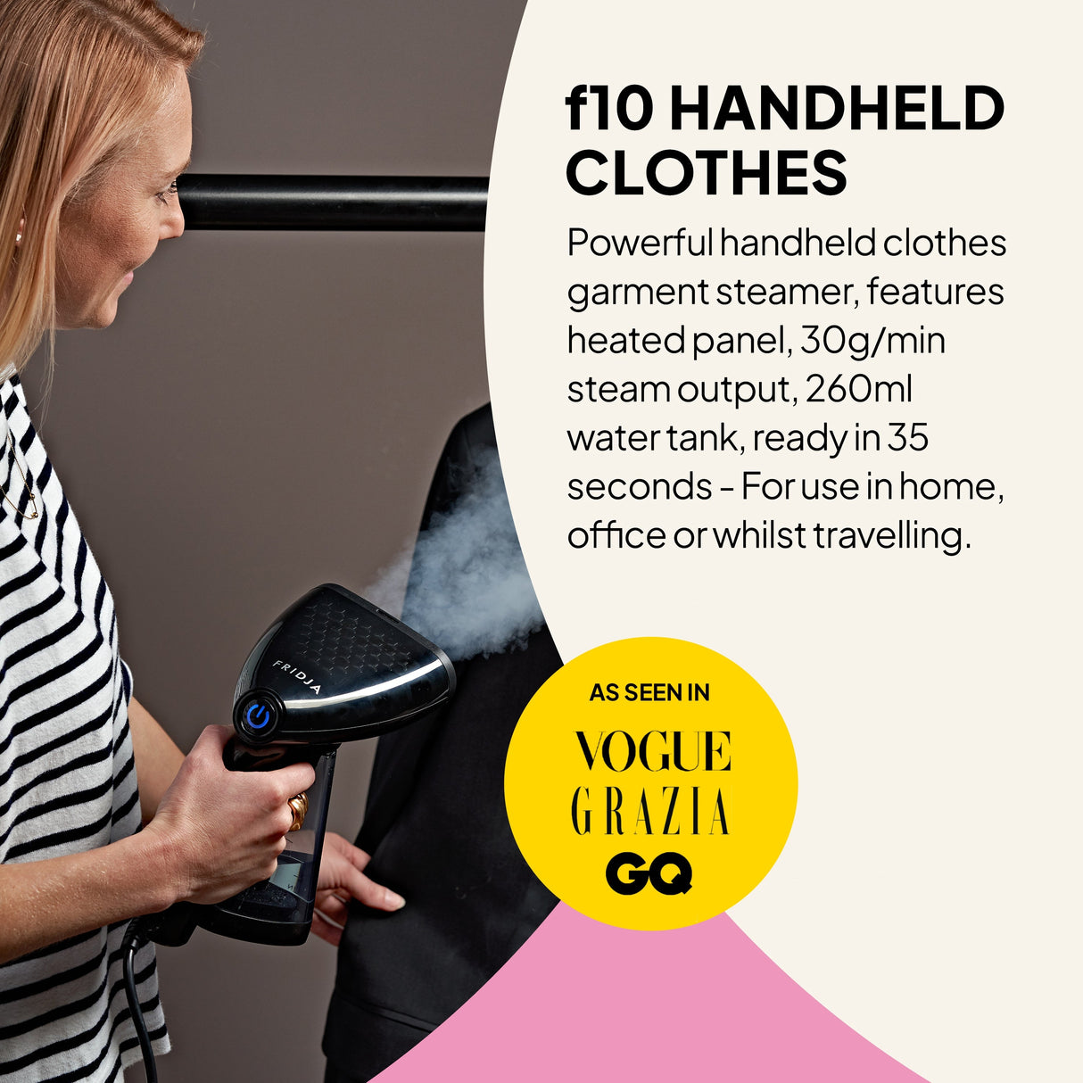 Fridja F10 Handheld Clothes Steamer