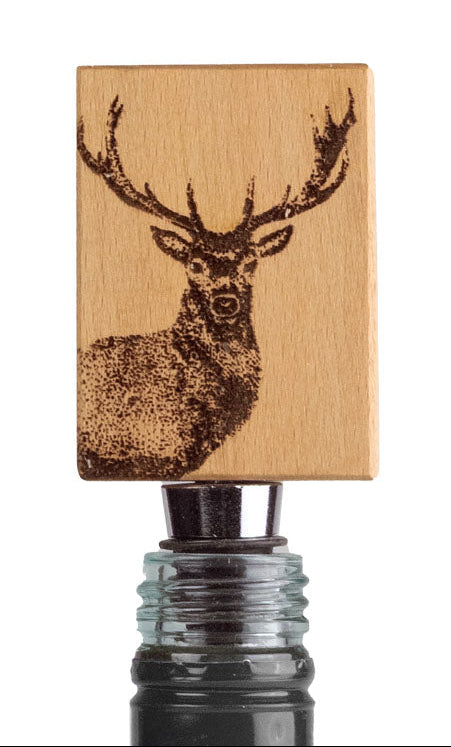 Stag Selbrae House Monarch Stag Beech Bottle Stopper