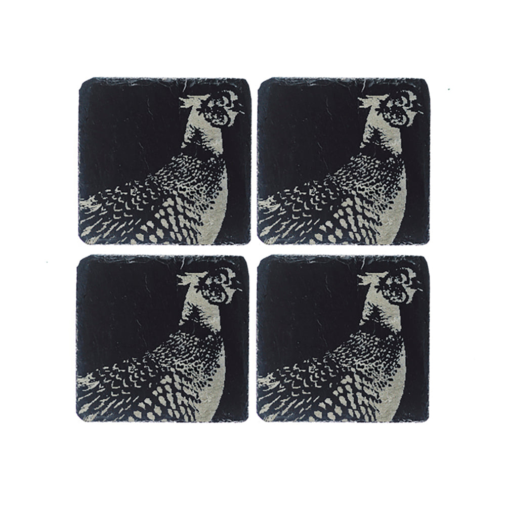 Selbrae House Pheasant Slate Coasters - Set of 4