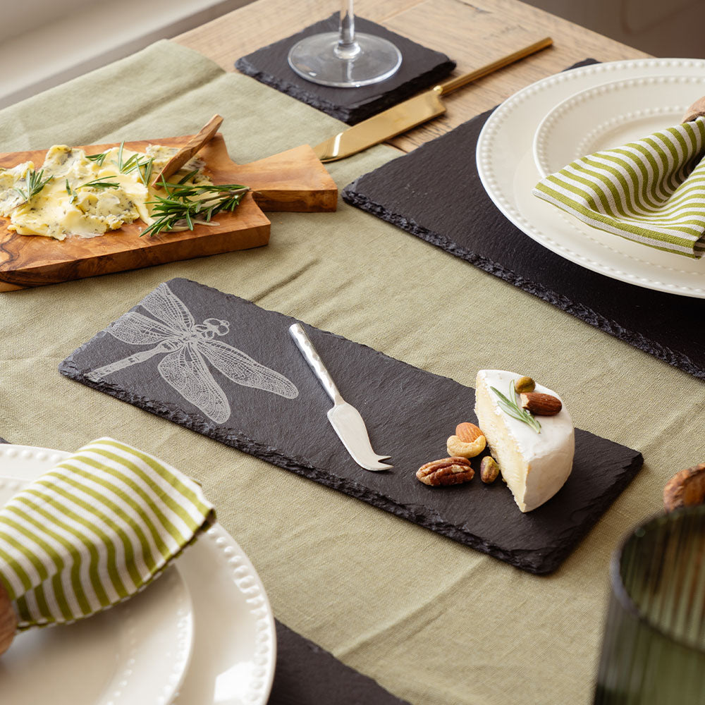Selbrae House Dragonfly Single Mini Slate Cheese Board & Knife Set