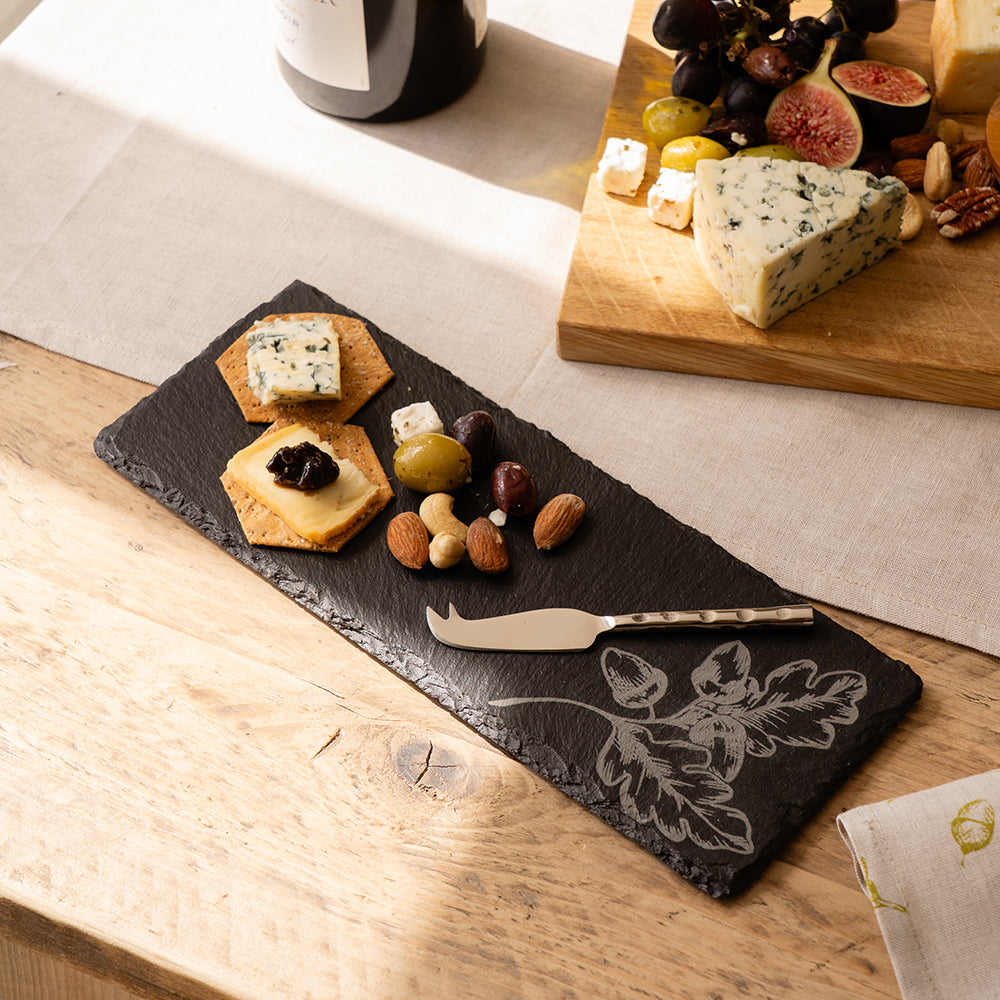 Selbrae House Autumn Acorns Mini Slate Cheese Board & Knife Set
