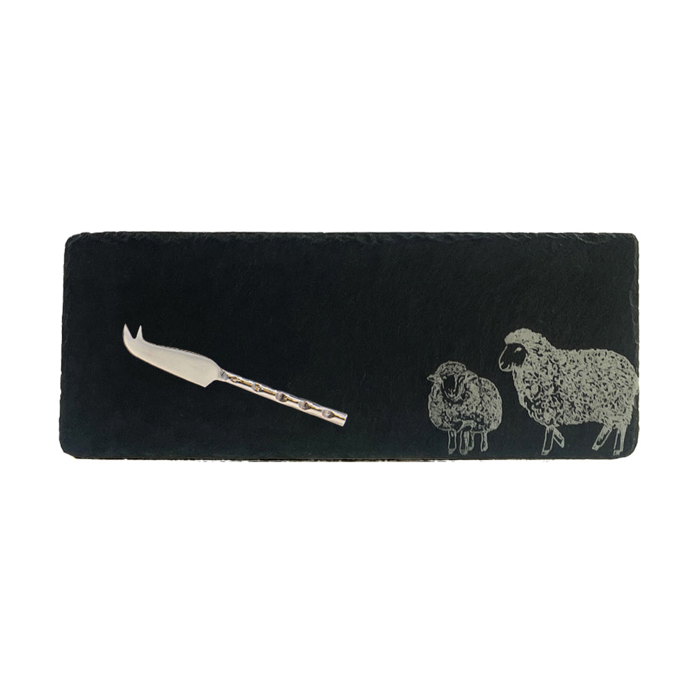 Selbrae House Sheep Single Mini Slate Cheese Board & Knife Set