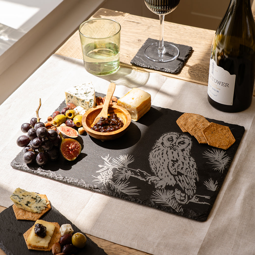Selbrae House Tawny Owl Slate Cheese Board