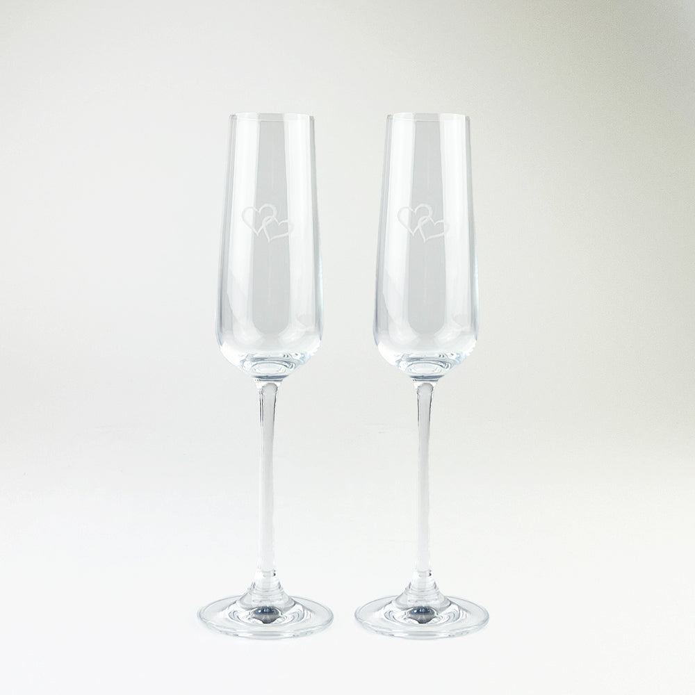 Selbrae House Heart Champagne Flutes - Set of 2