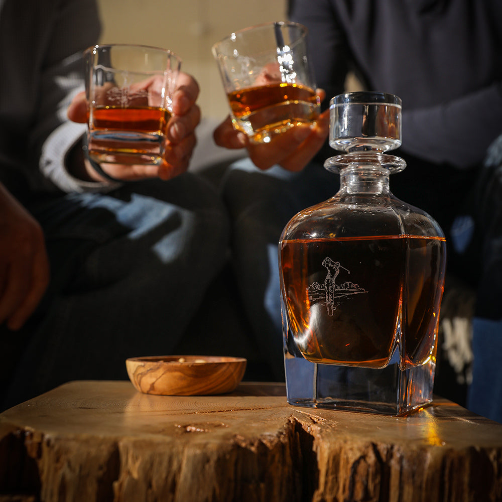 Selbrae House Golf Decanter & Glass Set