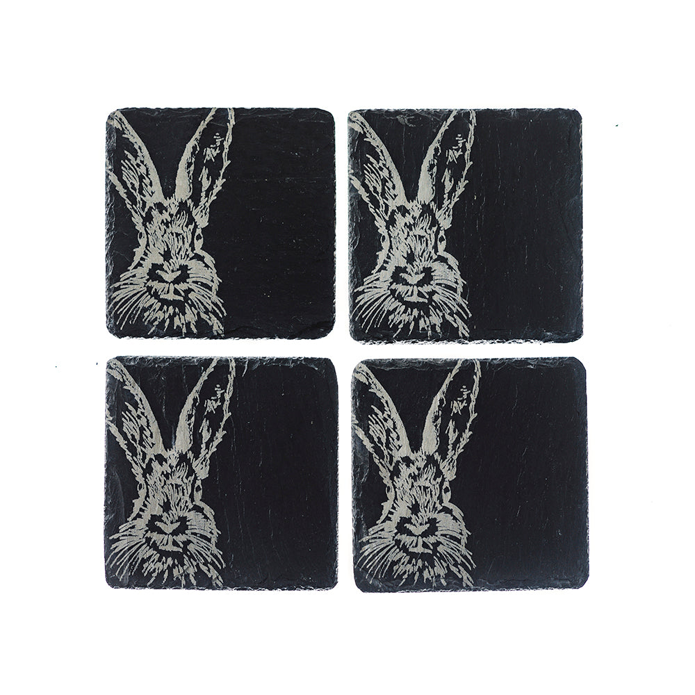 Selbrae House Hare Slate Placemat & Coaster Gift Set
