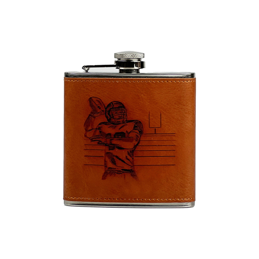 Selbrae House Football Leather Hip Flask