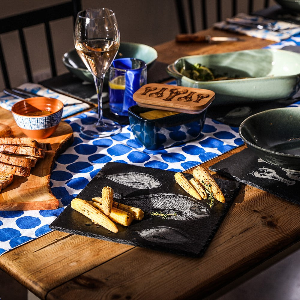 Selbrae House Fish Repeat Slate Pot Stand