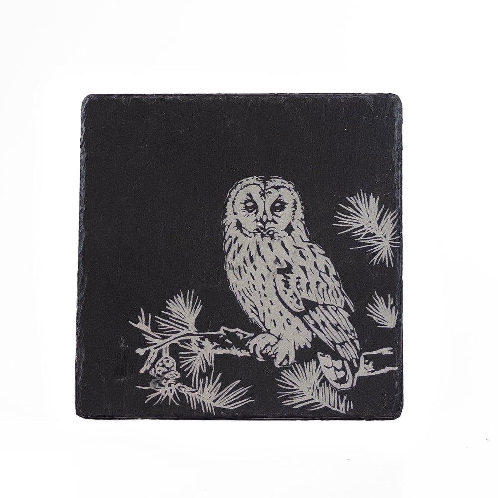Selbrae House Tawny Owl Slate Pot Stand