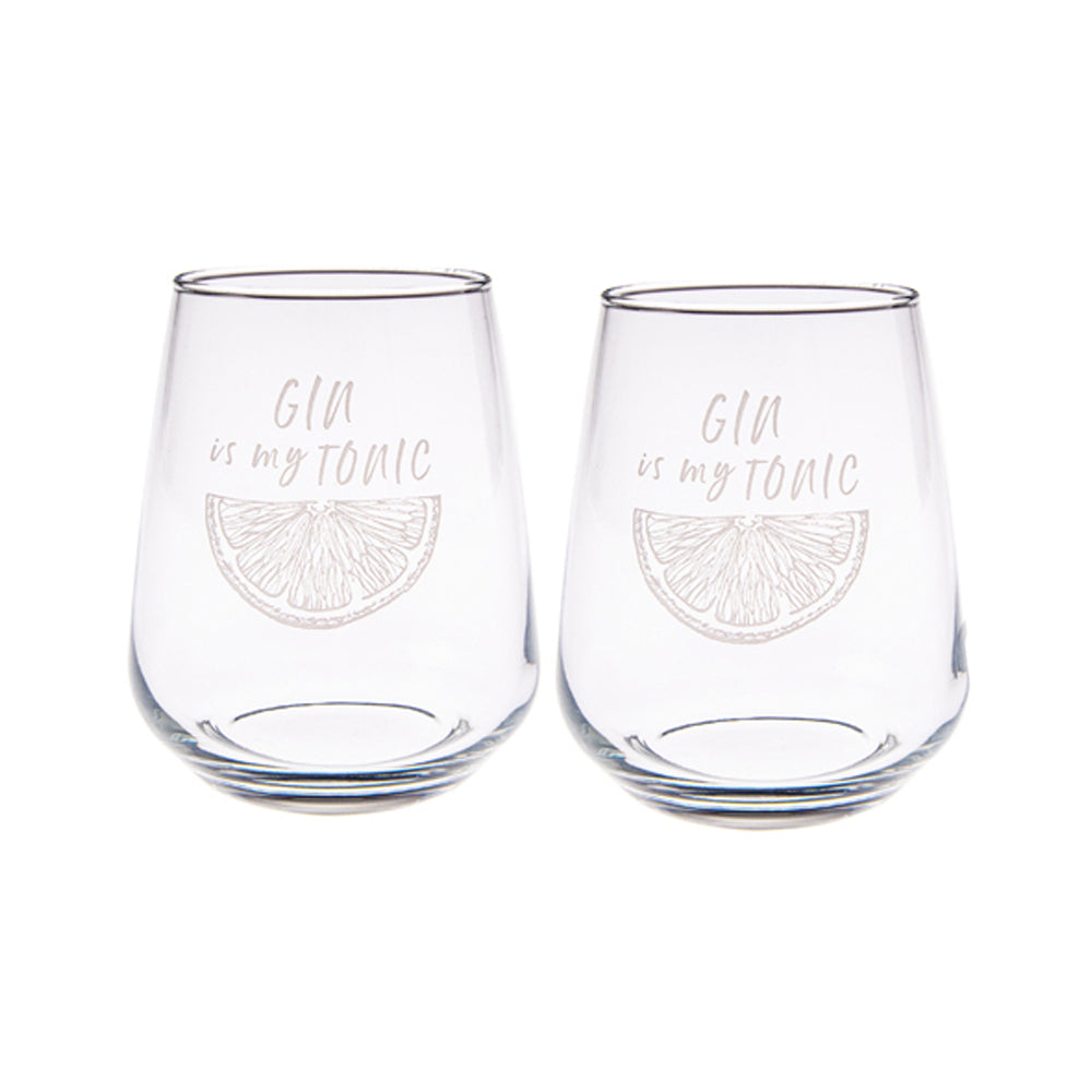 Selbrae House Gin Is My Tonic Stemless Glasses - Set of 2