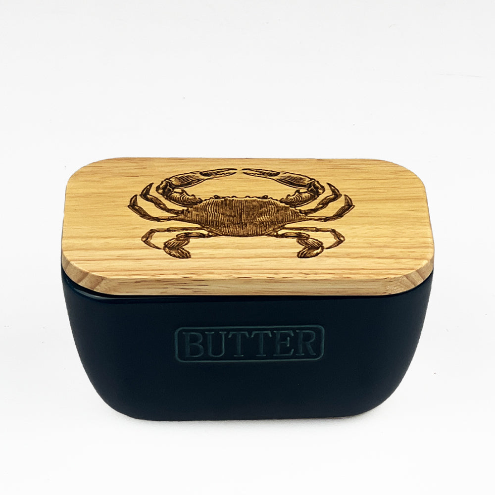 Selbrae House Crab Blue Butter Dish
