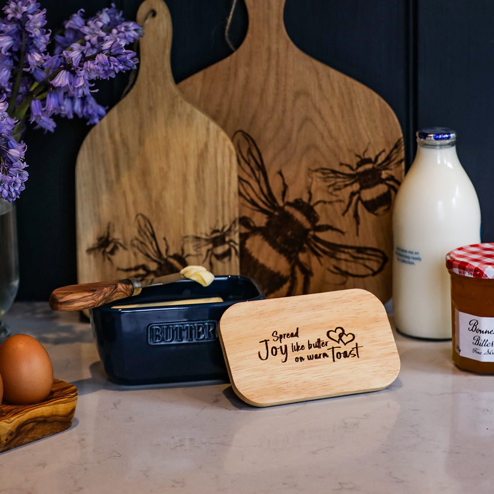 Spread Joy Blue Butter Dish - Selbrae House