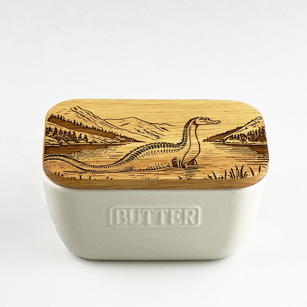 Selbrae House Nessie White Butter Dish