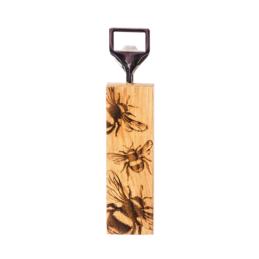 Bee Oak Bottle Opener