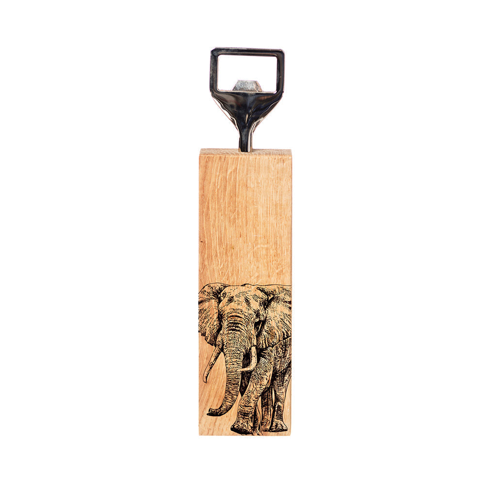 Selbrae House Elephant Oak Bottle Opener