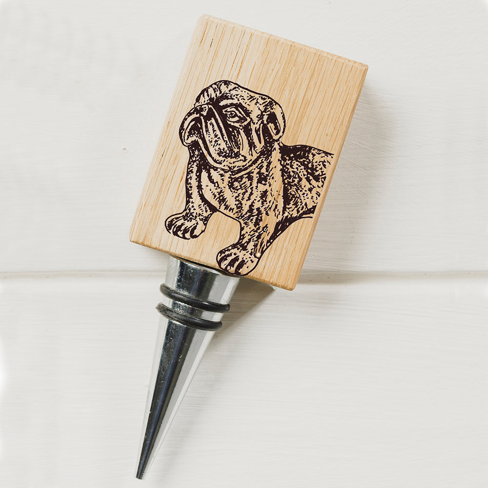 Selbrae House Bulldog Oak Bottle Stopper