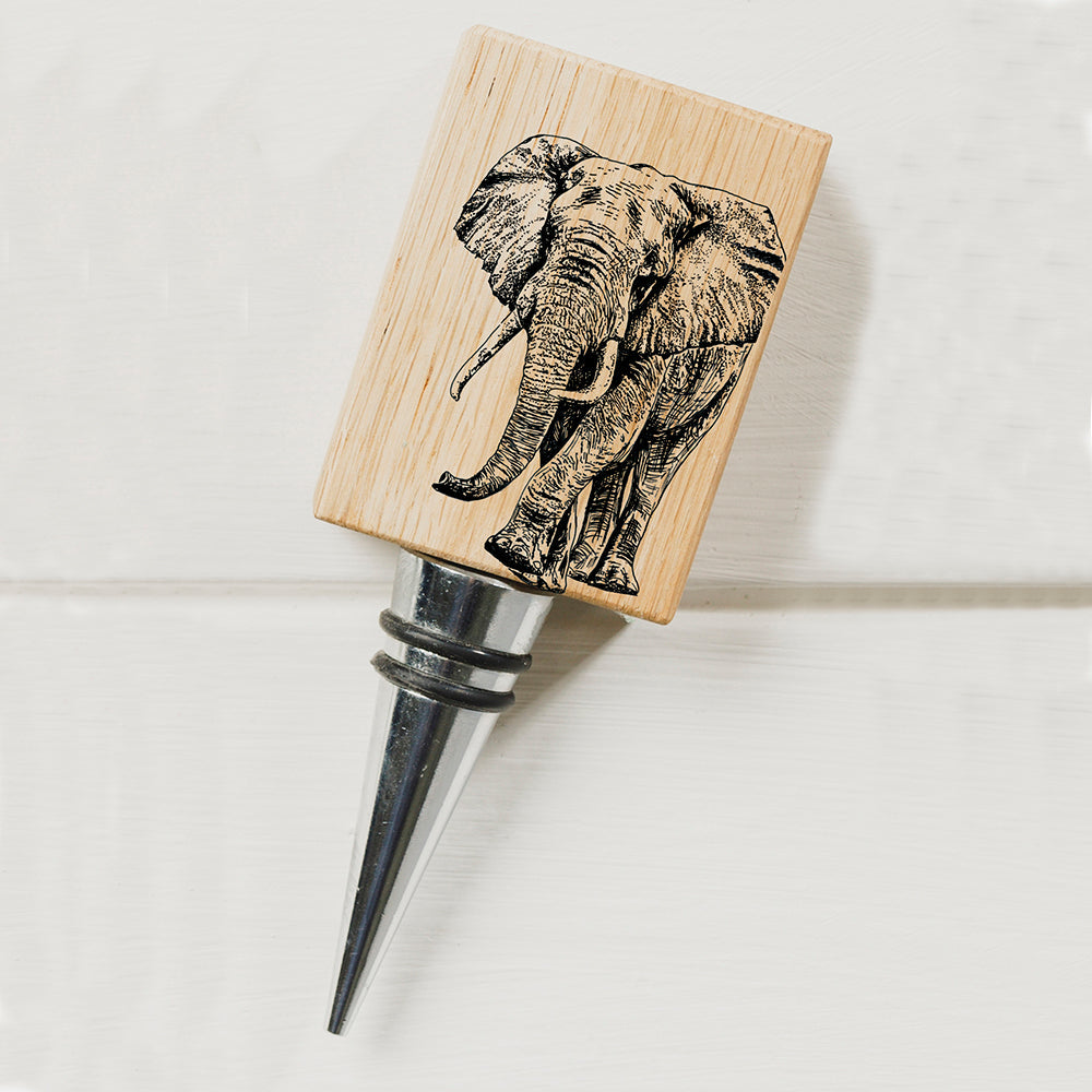 Selbrae House Elephant Oak Bottle Stopper