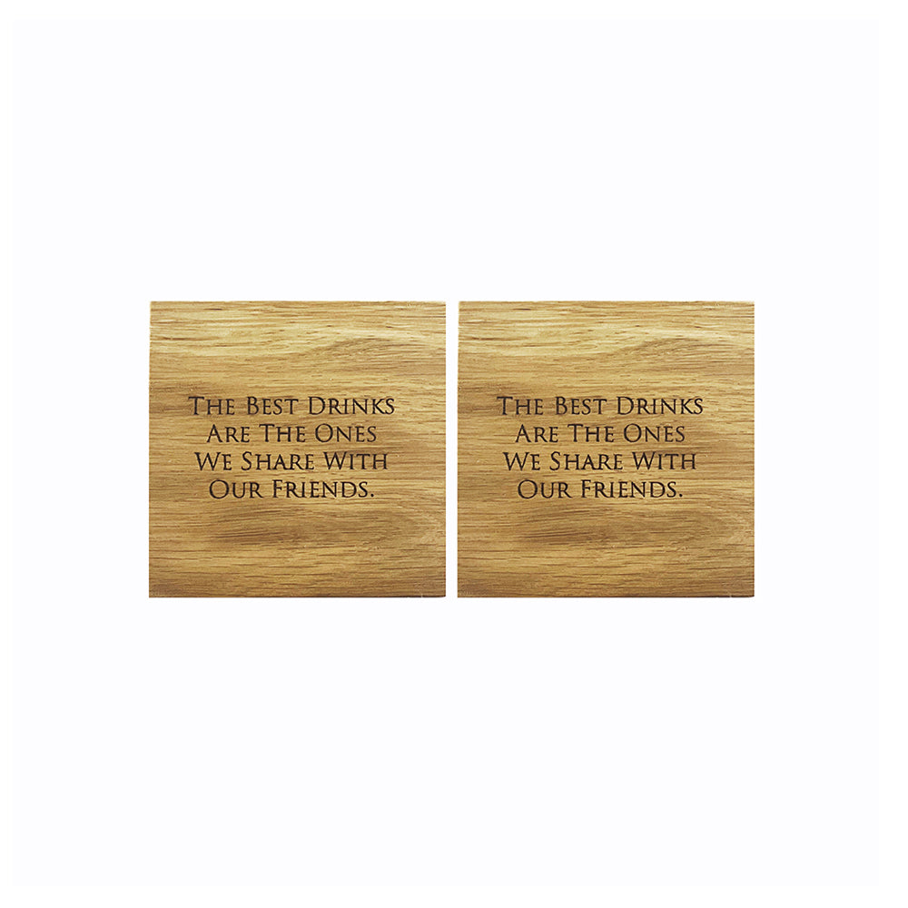 Selbrae House Friends Oak Coasters - Set of 2
