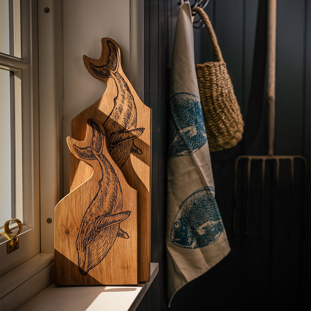 Selbrae House Whale Framed Oak Serving Board - Small