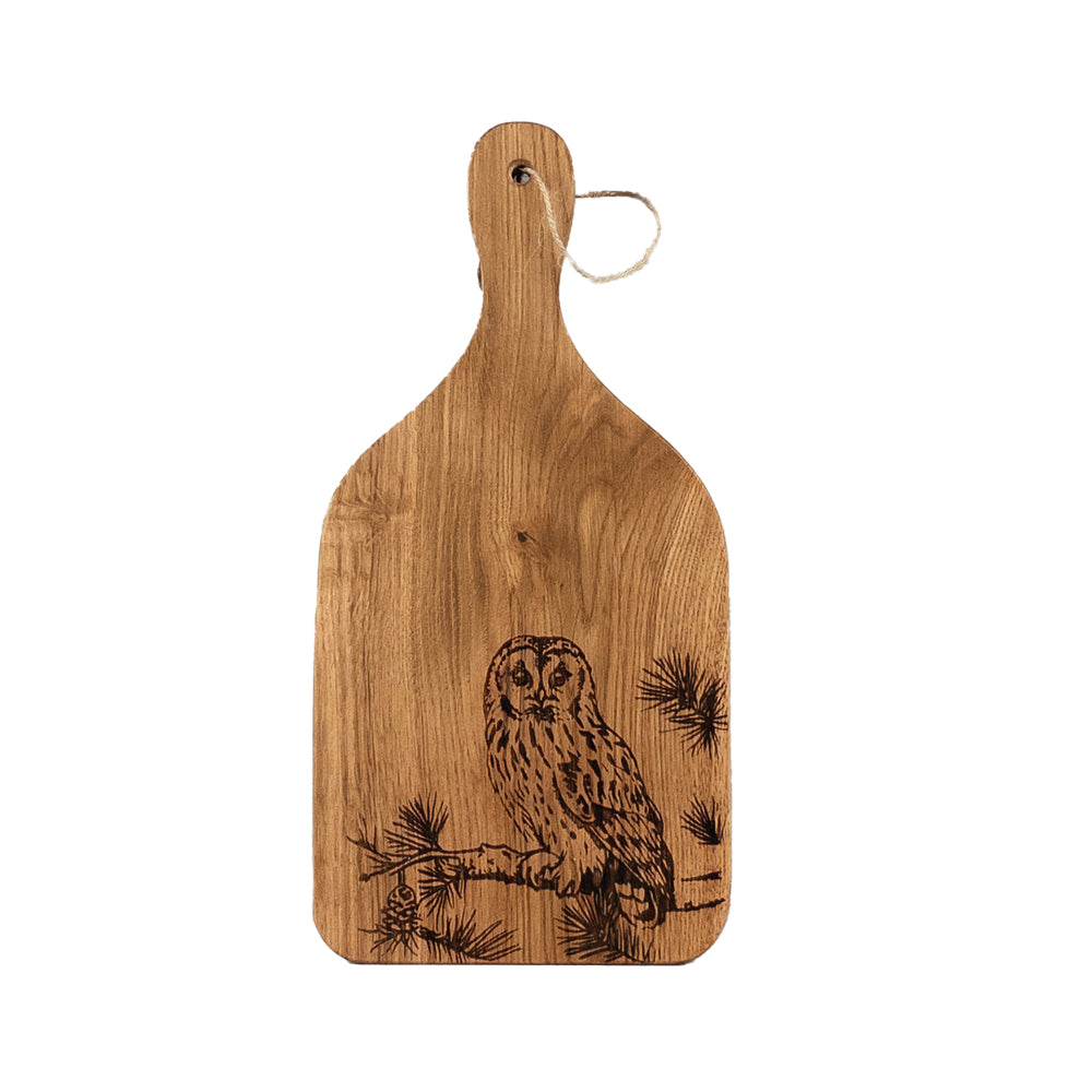 Selbrae House Tawny Owl Oak Hanging Paddle - Small