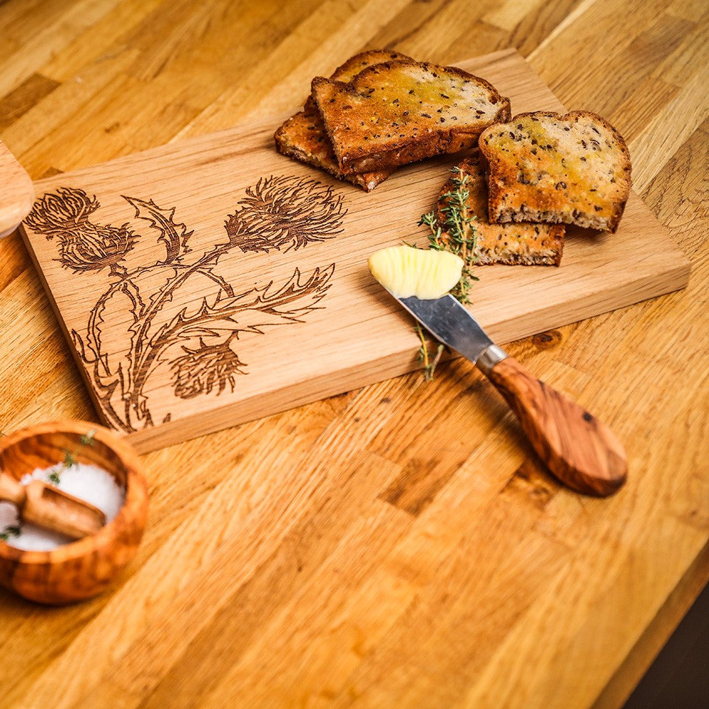 Selbrae House Thistle Trio Oak Serving & Cheese Board