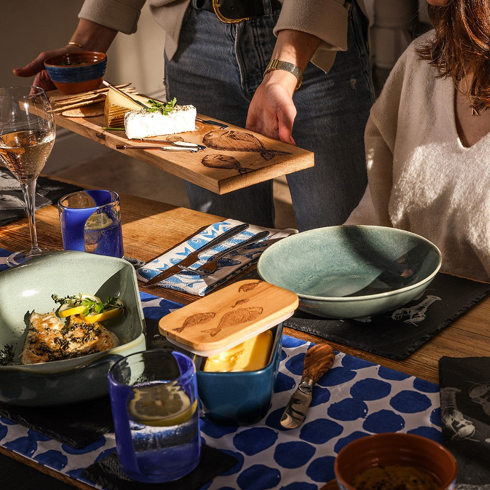 Selbrae House Fish Repeat Oak Serving Platter