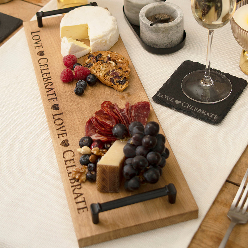 Selbrae House Love & Celebrate Oak Serving Tray