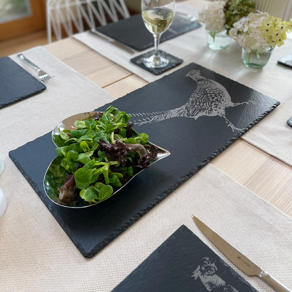 Selbrae House Pheasant Slate Table Runner